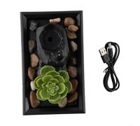 Fontaine de table créative à eau fluide alimentée par batterie et USB Mini fontaine d'intérieur pour décoration de bureau et utilisation de bureau (C)