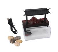 Fontaine De Table Déco Colorée en Plastique, Compacte avec Lumière LED - Effet Cascade Apaisant, Idéal pour Intérieur Zen Et Décoration D’intérieur