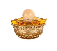 Fontaine de Table en cuivre Pur, Cascade, Corne d'abondance, décoration de Bureau, Artisanat, décoration de Salon, Fontaine à Eau de Table (Couleur : Laiton, Taille : CH) (Petite Taille en Laiton)