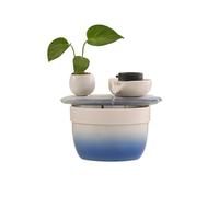 Fontaine de Table Fontaine d'eau en Cascade de Table Feng Shui, Fontaine Relaxation intérieure for la Maison ou Le Bureau(Blue)