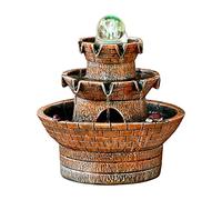 Fontaine de Table Résine Tabletop Fontaine d'eau Indoor Zen Desktop Relaxant Water Offre Spa intérieur et décoration de Yoga 13 Pouces de Hauteur Décoration De Table Fountain(A)