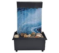 Fontaine de Table USB de Bureau Petite Fontaine d'eau Fontaine Intérieure Cascade Mini Fontaine de Style Moderne avec Lumière LED pour la Méditation Feng Shui Zen Bureau Décoration Cadeau
