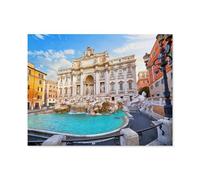 Fontaine de Trevi avec des Maisons médiévales, Rome, Italie，Puzzles 1000 Pièces, Jeux Intellectuels Éducatifs Décoration De La Maison Soulagement du Stress Ensembles De Jouets pour La Famille-N54