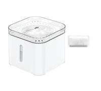 Fontaine d'eau automatique pour animaux de compagnie, avec pompe anti-brûlure à sec, panne de courant intelligente, fenêtre de niveau d'eau, ultra silencieuse, triple filtration pour chat/chien, 2,6 l