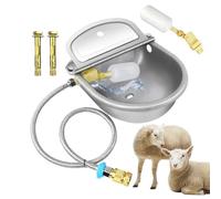 Fontaine d'eau de bétail automatique, bols d'eau automatiques pour bétail, Towls de distributeurs de bétail en acier inoxydable | Conception de valve flottante intelligente Conteneur de distributeurs