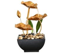 Fontaine d'eau de Bureau, Flux circulant Mini Fontaine d'eau avec décor de Galets pour la détente, Mini Cascade USB pour Table à Domicile