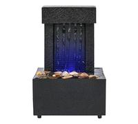 Fontaine D'eau De Table à LED En Forme De Cascade D'intérieur, Design Moderne Contemporain Avec éléments Zen, Charme Naturel Pour la Décoration du Bureau Et de la Maison, Sons Tranquilles Et Méditatif