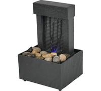 Fontaine d'eau de table avec roches de rivière naturelles Lumières LED changeant de couleur pour le bureau et la maison