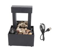 Fontaine d'eau de Table d'intérieur avec Pierre Lumineuse LED alimentée par USB, Fonction d'eau de Bureau relaxante pour la Maison, Le Bureau, la méditation, matière Plastique,