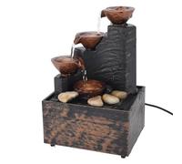 Fontaine d'eau de Table USB avec lumières LED, Petite Fontaine de Richesse Feng Shui d'intérieur pour la Maison, Le Bureau, la décoration, Machine sonore relaxante pour Le Salon