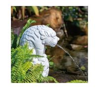 Fontaine d'eau extérieure pour Petits étangs, Fontaine cracheuse, fontaines créatives pour étangs à Animaux, Circulation Automatique de l'eau, Ornements d'aménagement paysager(Marble,H:34cm/13.4IN)