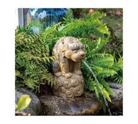 Fontaine d'eau extérieure pour Petits étangs, Fontaine cracheuse, fontaines créatives pour étangs à Animaux, Circulation Automatique de l'eau, Ornements d'aménagement paysager(Giallo,H:34cm/13.4IN)
