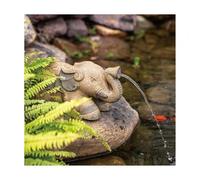 Fontaine d'eau extérieure pour Petits étangs, Fontaine cracheuse, fontaines créatives pour étangs à Animaux, Circulation Automatique de l'eau, Ornements d'aménagement paysager(Giallo,H:20cm/7.9IN)