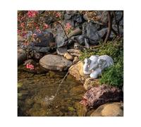 Fontaine d'eau extérieure pour Petits étangs, Fontaine cracheuse, fontaines créatives pour étangs à Animaux, Circulation Automatique de l'eau, Ornements d'aménagement paysager(Marble,H:20cm/7.9IN)