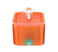 Fontaine d'eau for Chat de 67 oz/2 L, Boisson Automatique for Chats et Chiens avec Distributeur à Pompe Silencieux avec lumière LED, 3 Modes de Distribution, Filtre à Charbon Actif(Oranje)