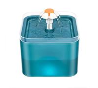 Fontaine d'eau for Chat de 67 oz/2 L, Boisson Automatique for Chats et Chiens avec Distributeur à Pompe Silencieux avec lumière LED, 3 Modes de Distribution, Filtre à Charbon Actif(Cyan)