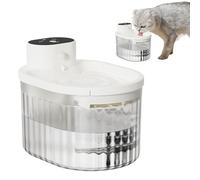 Fontaine d'eau pour chat - 2 L d'alcool pour animaux de compagnie en circulation automatique avec conception de bac de filtre à pompe ultra silencieuse | Alimentation en eau en flux frais pe