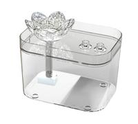 Fontaine d'eau pour chat : station pour boire avec éclairage LED, base antidérapante, pièces modulaires faciles à nettoyer, fonction de flux continu avec un style moderne et élégant