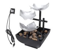 Fontaine Décorative à Eau 5V, Ornament Cascade à Trois Niveaux, Alimentation USB - Ambiance Zen, Circulation Automatique, Idéal pour Bureau et Maison