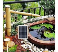 Fontaine décorative en bambou, kit de fontaine à eau de jardin zen Feng Shui avec pompe pour jardin japonais