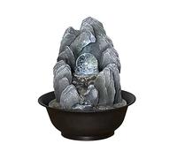 Fontaine Decorative Interieur Cascade de fontaine d'eau de dessus de table zen d'intérieur avec boule rotative for table bureau bureau maison chambre relaxation 10,6 pouces taille de bureau Fontaine d