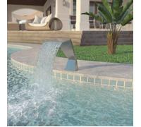 vidaXL Fontaine d'étang en acier inoxydable 64 x 30 x 52 cm Argenté