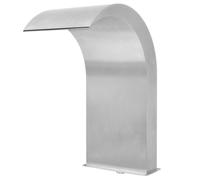 Fontaine d'étang sculpture VIDAXL en acier inoxydable solaire - Gris - 45 x 30 x 65 cm