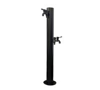 Fontaine d'extérieur autoportante avec 2 robinets, colonne d'eau antigel pour jardin, arrosage et lavage,Black2
