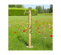 Fontaine d'extérieur autoportante en colonne - Robinet d'eau vertical pour jardin avec accessoires de montage, pour la décoration de la cour, de la terrasse et du jardin