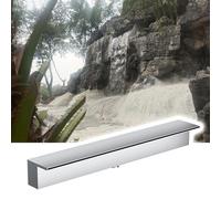 Fontaine d'extérieur en cascade - Sortie murale transparente de 198,1 cm pour piscine, patio, arrière-cour et terrasse - Design en métal pour de superbes caractéristiques paysagères