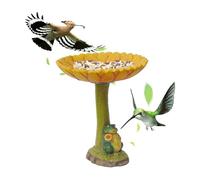 Fontaine d'extérieur en résine - Sculpture de terrasse, fontaine d'eau de jardin | Mangeoire ornementale sur piédestal pour animaux sauvages, bol élégant en forme de colibri décoratif pour oiseaux