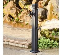 Fontaine d'extérieur verticale antigel avec pistolet pulvérisateur en laiton résistant aux intempéries pour lavage et arrosage de voiture
