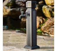 Fontaine d'extérieur verticale antigel avec pistolet pulvérisateur en laiton résistant aux intempéries pour lavage et arrosage de voiture
