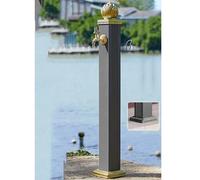 Fontaine d'extérieur vintage en acier inoxydable avec robinet antigel, arrosage de voiture, lavage de voiture et irrigation de type F, style haut de gamme, durable et décoratif