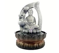 Fontaine d'intérieur avec bouddha, fontaine intérieure avec bouddha, mur d'eau, lotus, LED, fontaine de table et chambre à coucher
