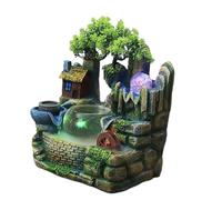 Fontaine d'intérieur avec éclairage LED - Moulin à vent - Boule roulante - Fontaine de table - Fontaine d'eau - Fontaine de bureau zen - Fontaine d'intérieur