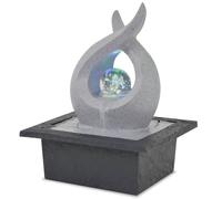 Fontaine d'intérieur avec lampe LED Polyrésine Gris