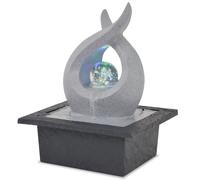 Fontaine d'intérieur avec lampe LED Polyrésine Gris