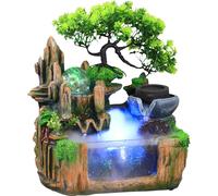 Fontaine d'intérieur avec LED rocaille fontaine rocaille cascade bureau fontaine plante bureau cascade ornement décoration