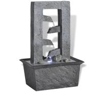 Fontaine d'Intérieur avec Lumière LED Poly-résine Décoration Salon vidaXL