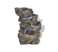 vidaXL Fontaine d'intérieur avec lumière LED en poly-résine 24x33,5x45,5 cm Électrique