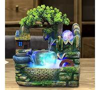 Fontaine d'intérieur de bureau - Fontaine de jardin - Fontaine de table - Vaporisateur - Humidificateur - Plante - Décoration pour la méditation zen