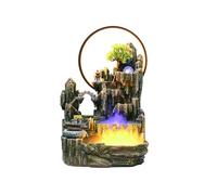Fontaine d'intérieur en Forme de Cascade, Style Feng Shui, avec éclairage LED et Brume, décoration Zen, for la méditation et la Relaxation.(Small)