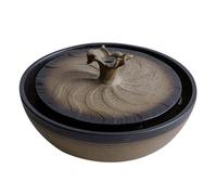 Fontaine d'intérieur Fontaine De Bureau D'intérieur en Céramique, Mini À Eau Courante, Décoration for Faire Fortune(Bruin)