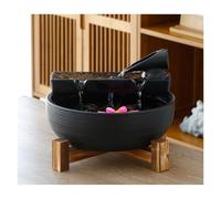 Fontaine D'intérieur Fontaine de Table Chinoise Simple, Ornements d'eau de Bureau, Fontaine humidificateur, Salon, Table à thé, décorations de Bureau Fontaine De Table(Black)