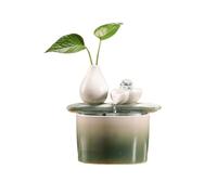 Fontaine d'intérieur Fontaine de Table d'intérieur, Fontaine Relaxation circulante for la Maison, Chambre à Coucher ou Le Bureau(Green)