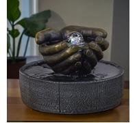 Fontaine d’Intérieur Zen Authentique et Symbolique Lumière LED Coloré, Objet Décoration Exotique Relaxante, Idée Cadeau Insolite et utile, Fontaine de Table Méditation, Dia30, H19cm - Lhassa Zen’Light