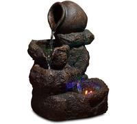 Fontaine d'intérieur nature Nivello - ZEN - Décor de rivière naturelle - Pompe silencieuse - Marron