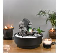 Fontaine d'intérieur - Sikhi - Zen'Light - Bouddha amovible - Éclairage LED - Circuit fermé H21 cm