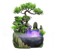 Fontaine d'intérieur simulant une plante verte en résine atomisée fontaine de rocaille bonsaï décoration de bureau sans